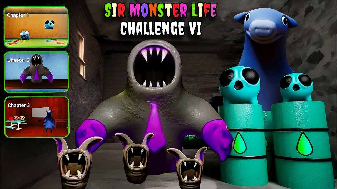 Sir Monster Life Challenge 6 (Chapter 1, 2, 3) Escape From Naughty ones