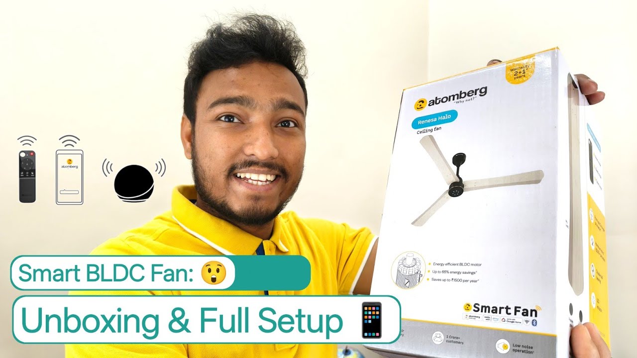BLDC Smart Fan Unboxing & Setup! 😲 Mobile, Voice & Remote Control 🔥