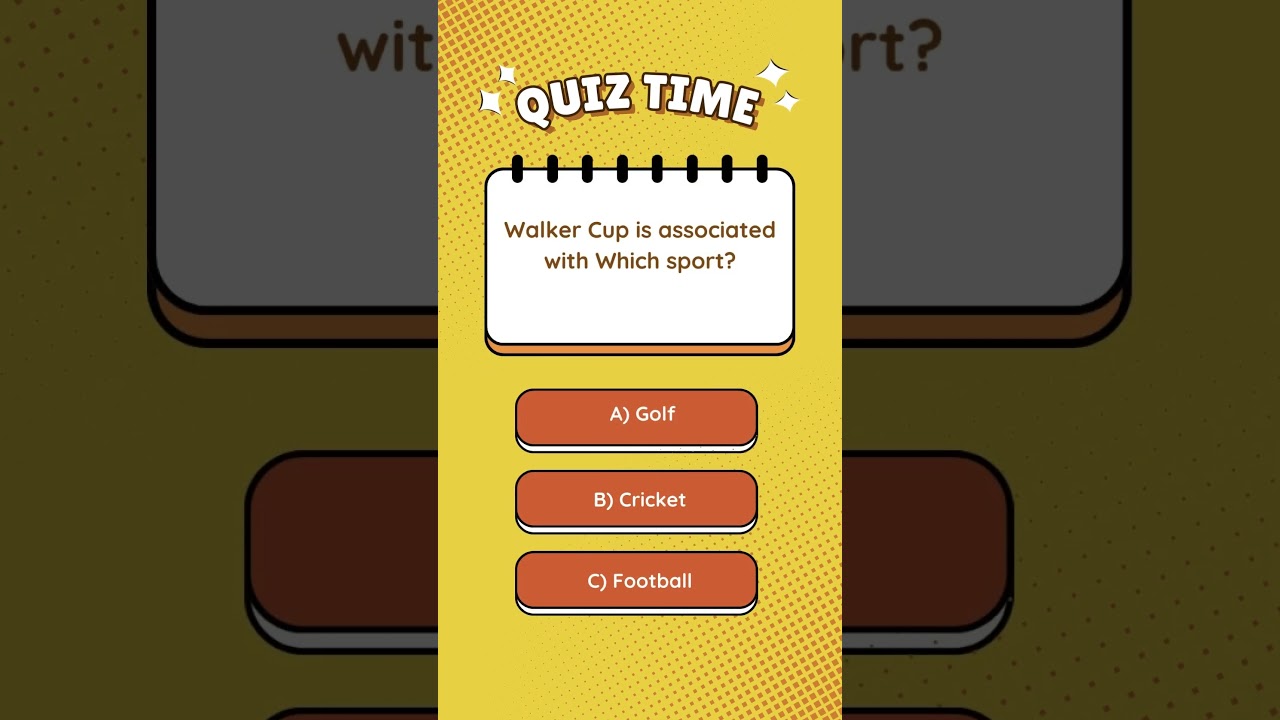 Walker Cup is associated with Which sport? 