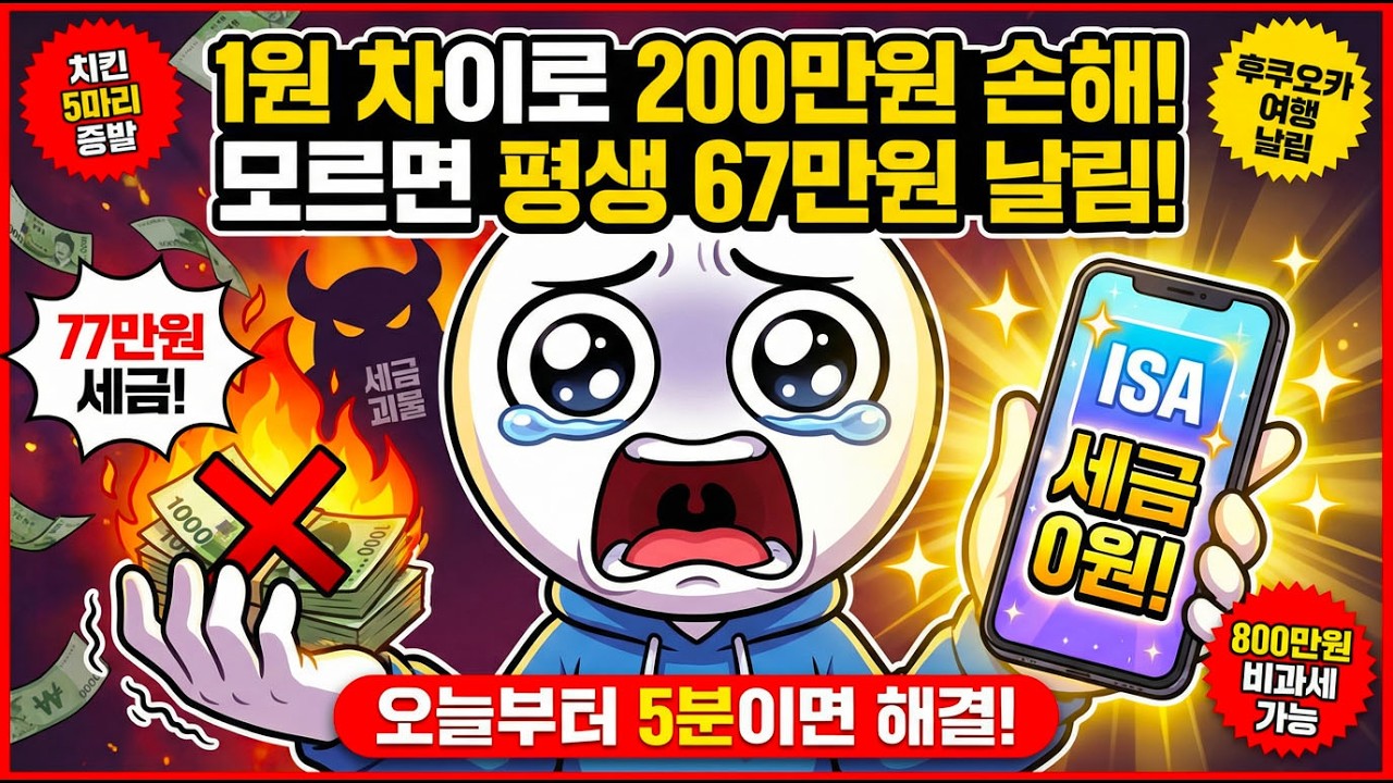 연봉 5천 이하 필수! ISA로 세금 38만원 아끼는 마법 통장 만들기 | 서민형 조건부터 S&P500 투자까지 완벽 가이드
