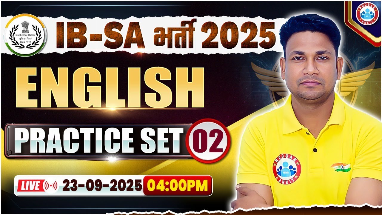 IB SA English Classes 2025 | IB Security Assistant English Practice Set 02 | IB SA Classes 2025