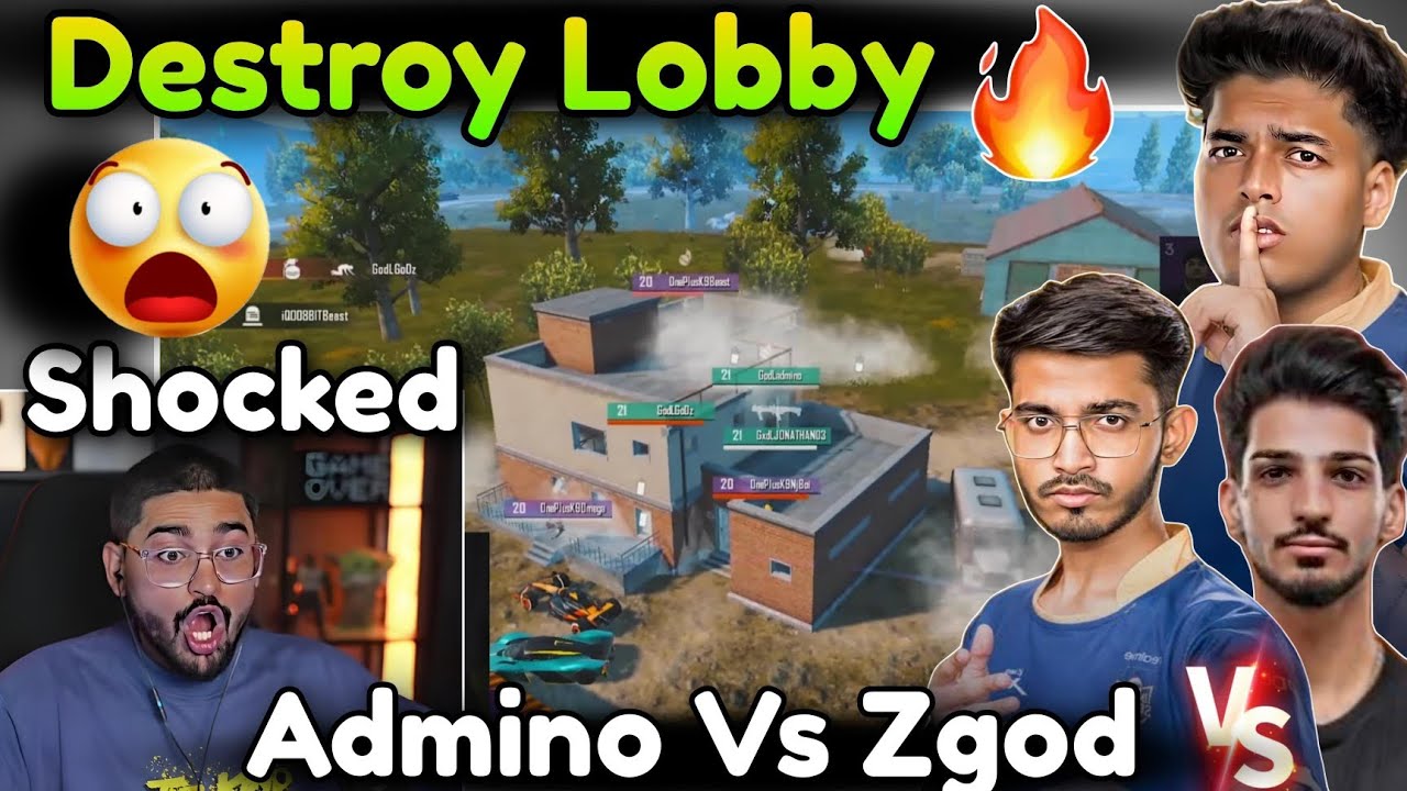 Godlike Destroy In Lobby 🔥 Admino Vs Zgod 😲 Joker Full Angry