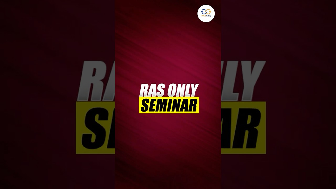 RAS Seminar by RASonly #shorts #raspreparation #rasonly