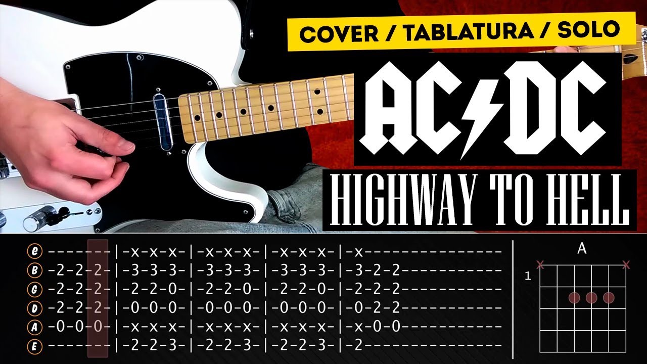 HIGHWAY TO HELL AC/DC Guitarra Cover Tablatura + Solo Completo | Marcos García