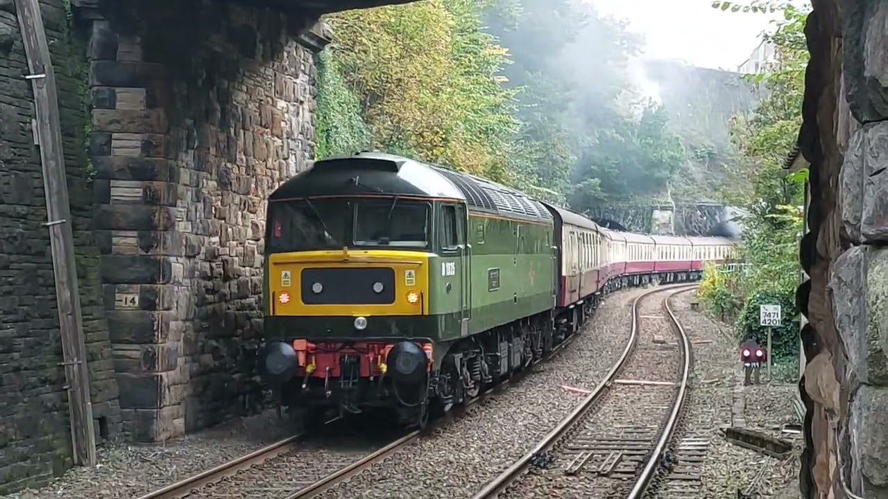 Blue Peter at NMC, local departures, struggling tractor and a 70 on a stone train.