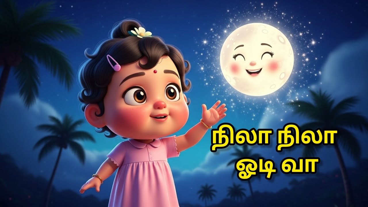 நிலா நிலா ஓடி வா 🌙 | Tamil Baby Song | Cute 3D Animation