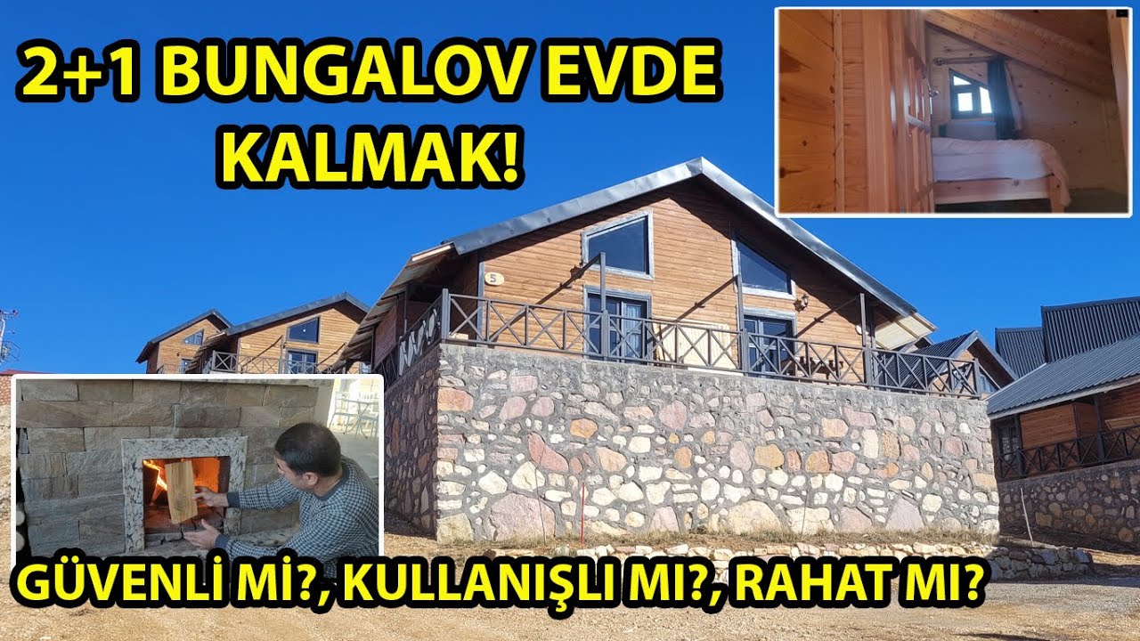 Yedikuyular, 2+1 ve 3+1 bungalov evler. Dağ evinde konaklama.