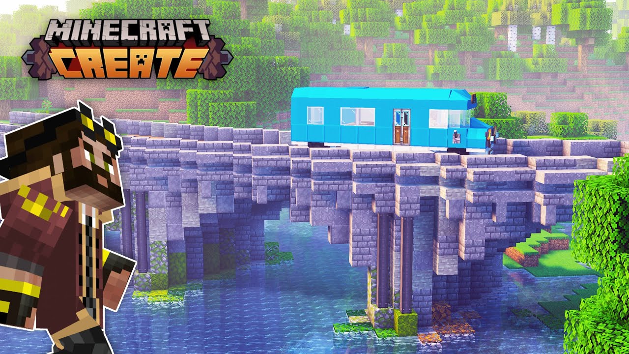 I built SO MANY BRIDGES in Minecraft Create Mod!