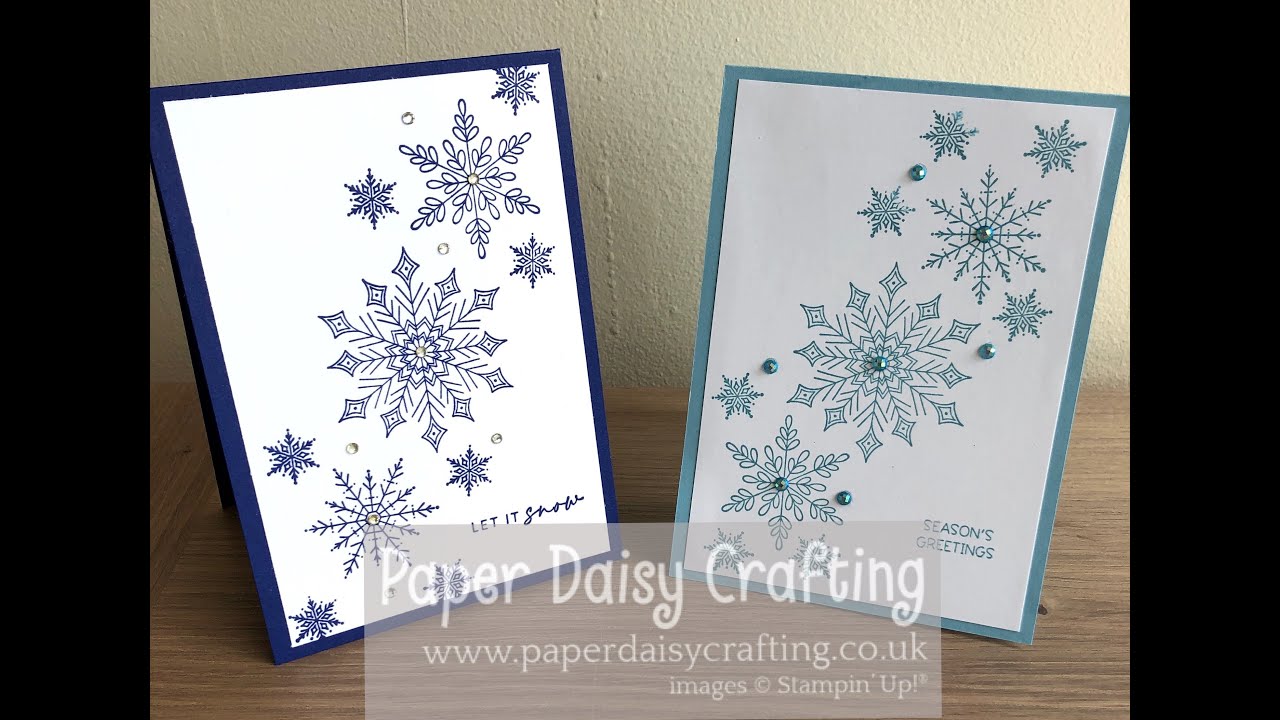 #simplestamping Joyful Flurry snowflakes Christmas card
