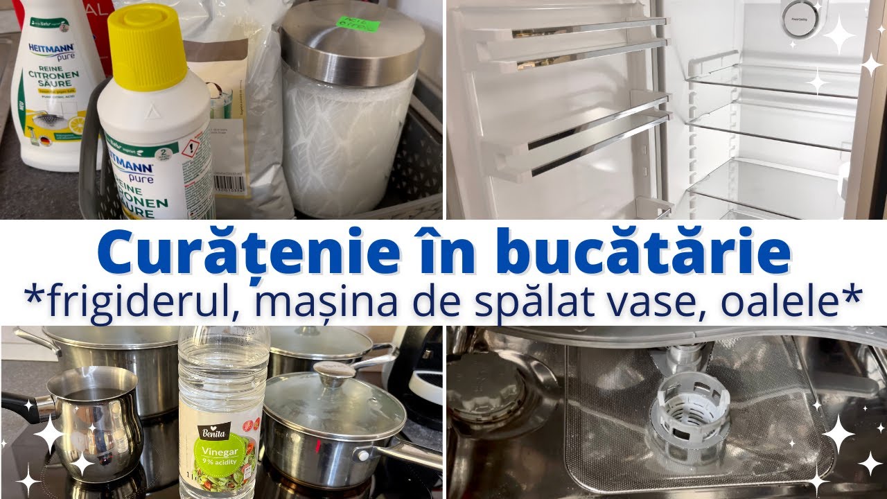 CURĂȚENIE ÎN BUCĂTĂRIE // CURĂȚENIE ÎN CASĂ // SPĂL FRIGIDERUL, Mașina de spălat VASE, OALELE 💦✨