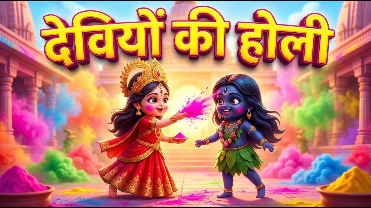 🌸 Nanhi Deviyon ki Holi 🎨 | Mata Rani Bhajan | Holi 2026 Special 3D Animation
