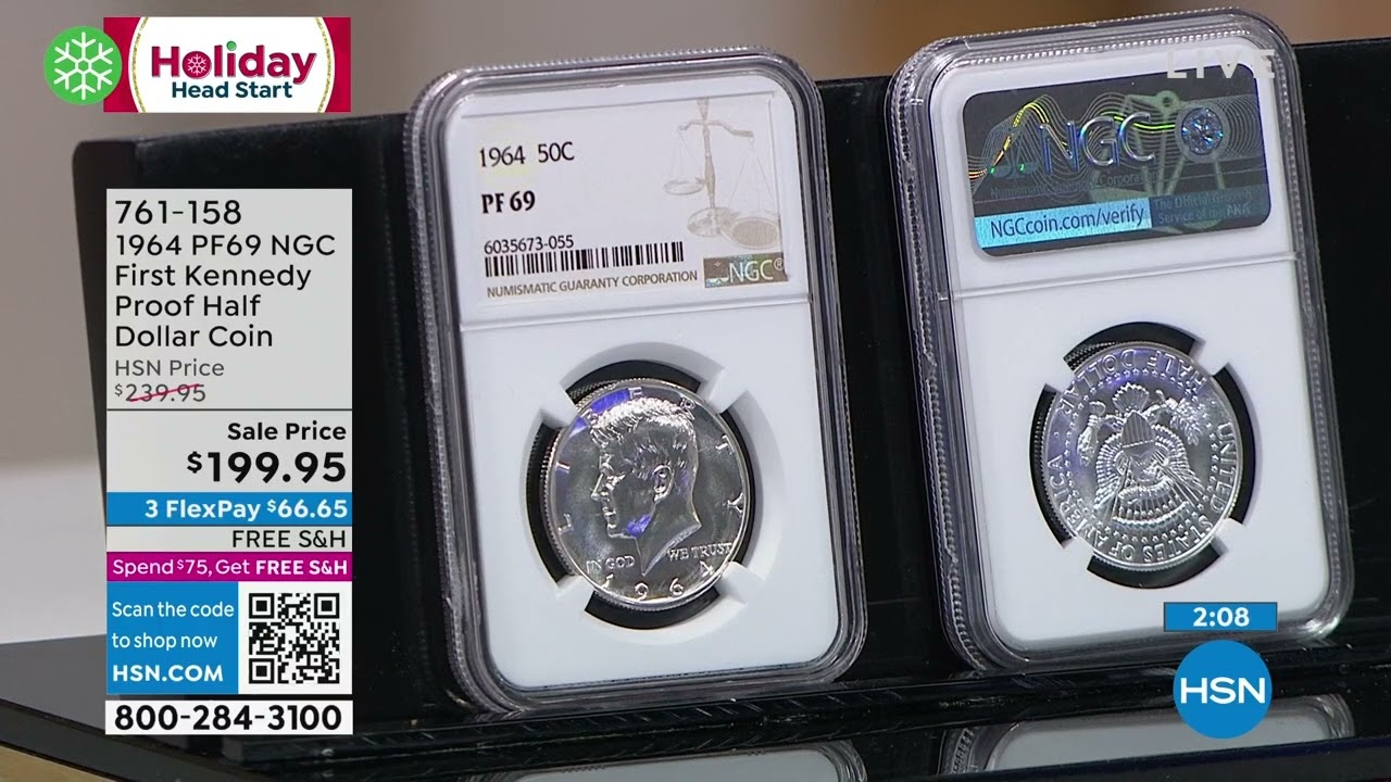 1964 PF69 NGC First Kennedy Proof Half Dollar Coin