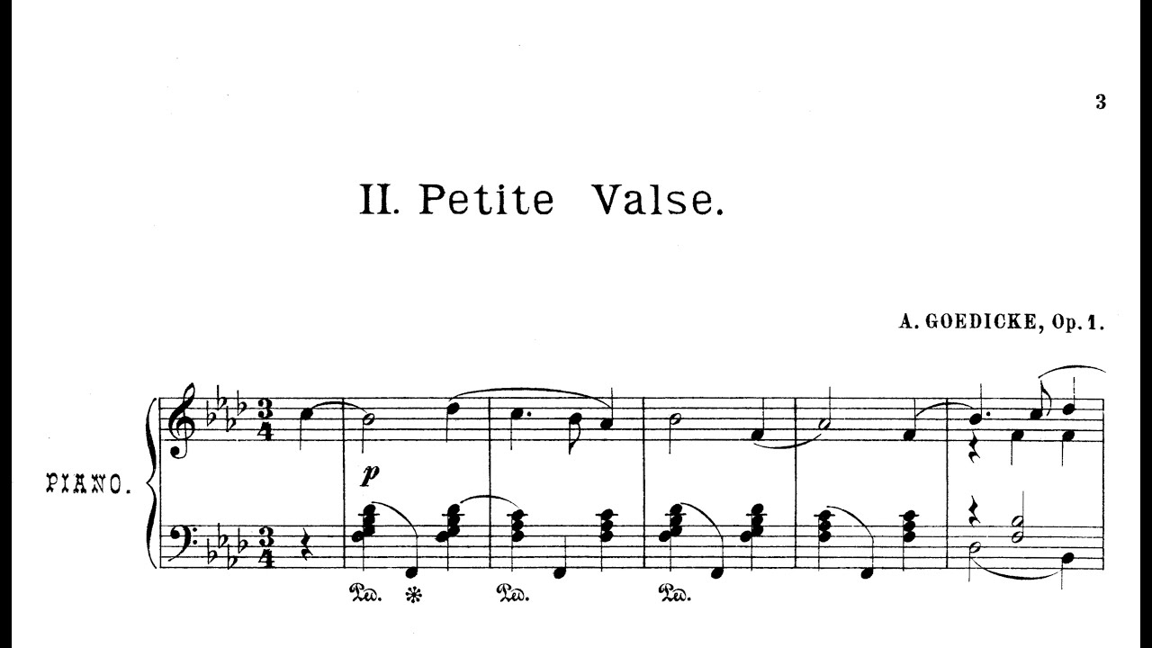 Alexander Gedicke: Petite valse, Op.1/2