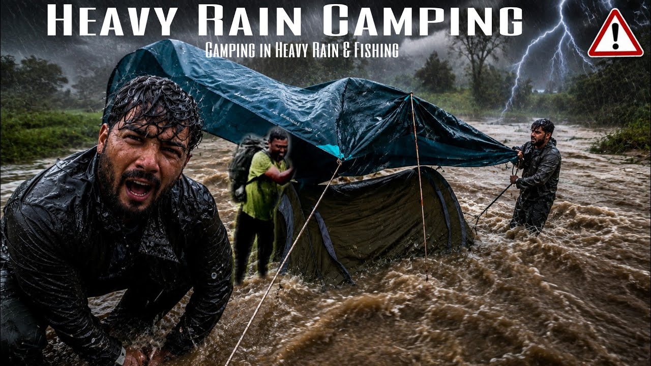 Heavy Rain Camping Gone Wrong 😱 | Flood Camping Challenge | Rain Camping In India #vlog 