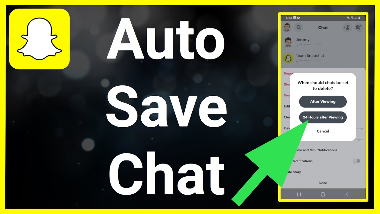How To Auto Save Chats On Snapchat