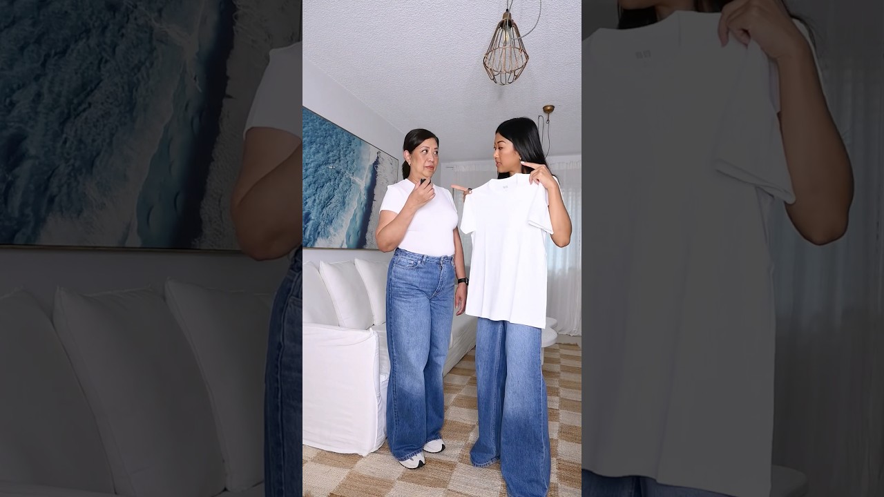 Best t-shirt style for apple & rectangle body shapes #fashion #capsulewardrobe #besttshirts