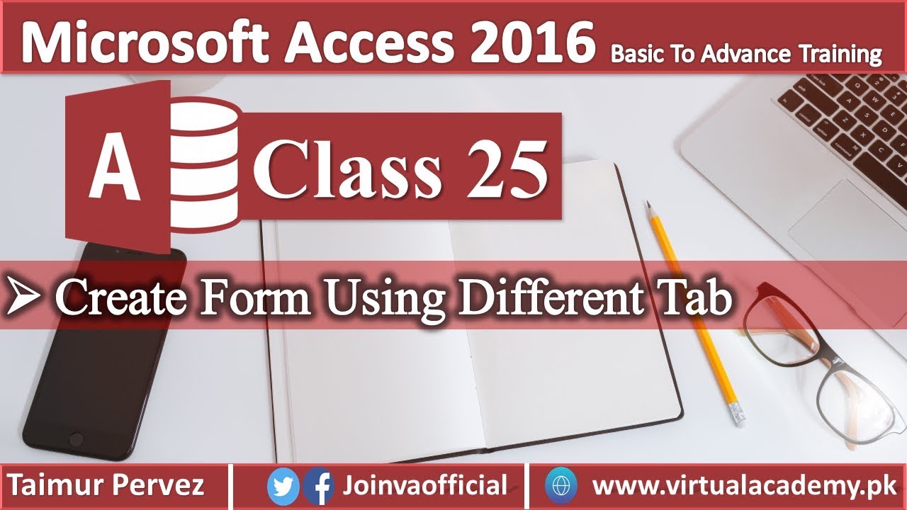 Create Form Using Different Tab | Microsoft Access Form Design  25