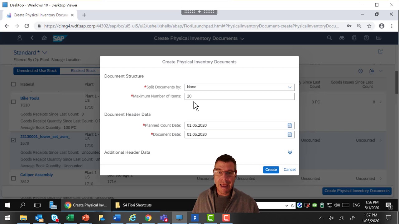 Physical Inventory count in S/4 HANA