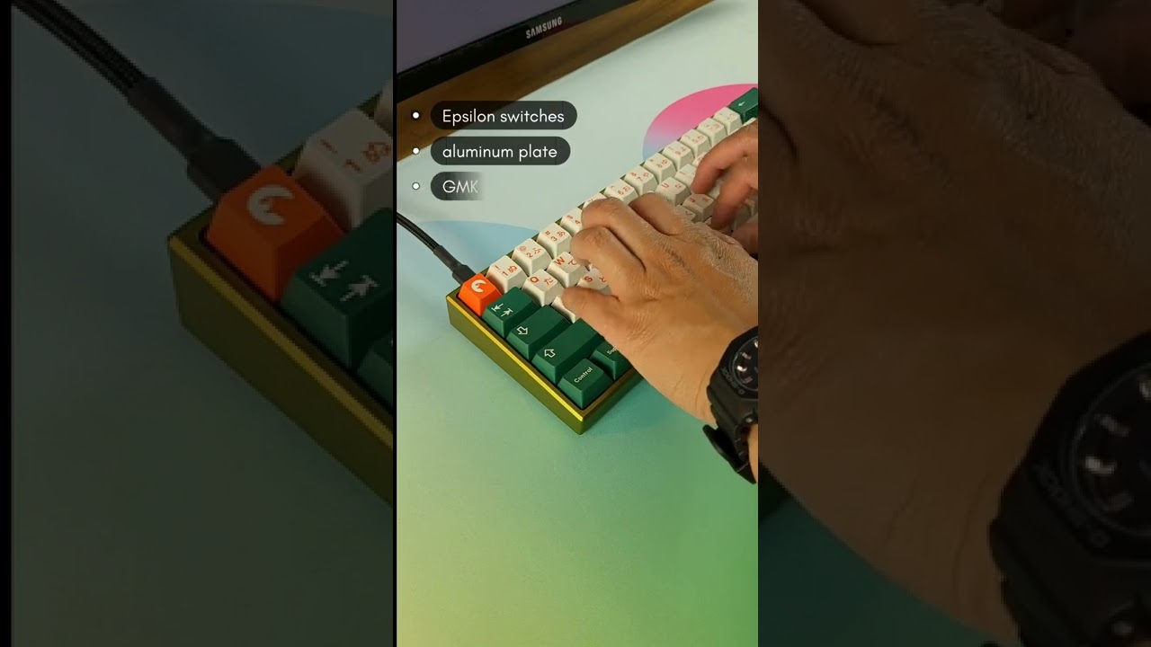 Freebird60 With Epsilon Switches Sound Test #keyboard #asmr #shorts
