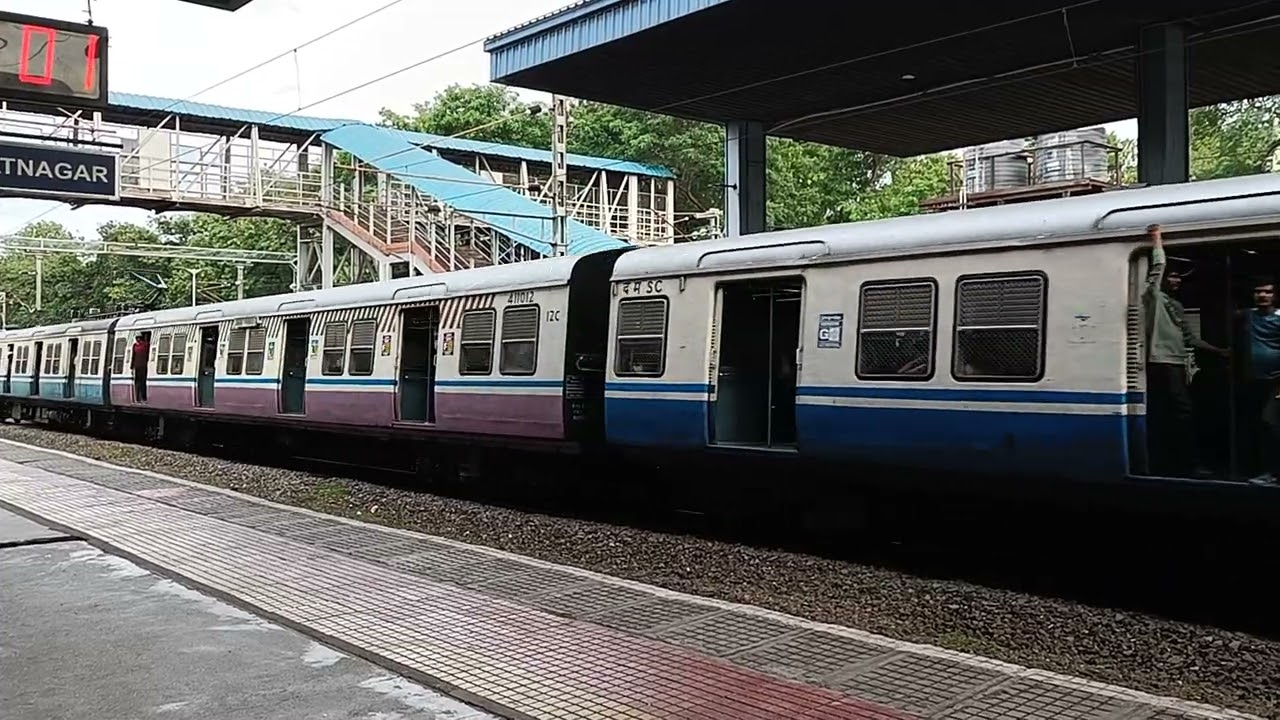 Hyderabad MMTS Railway Train arrived at Bharat Nagar Railway Station