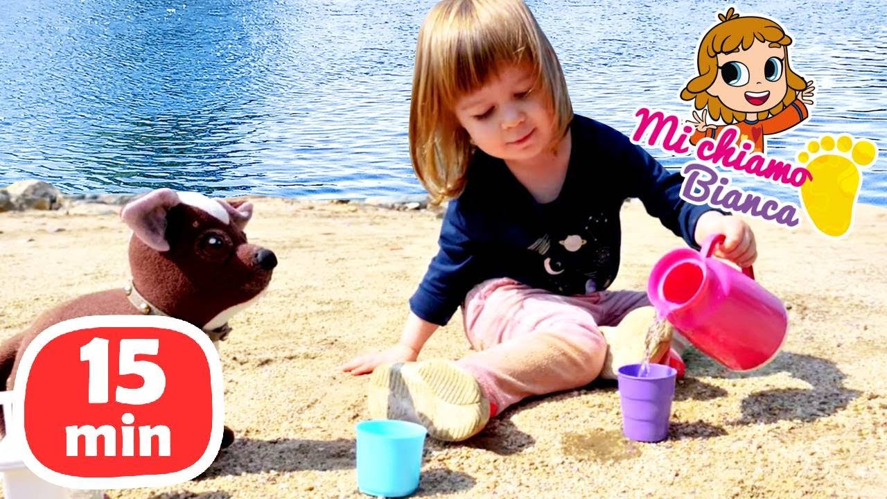 Giochiamo con la bambina Bianca: andiamo al mare e in piscina! 🏖️ Mi chiamo Bianca