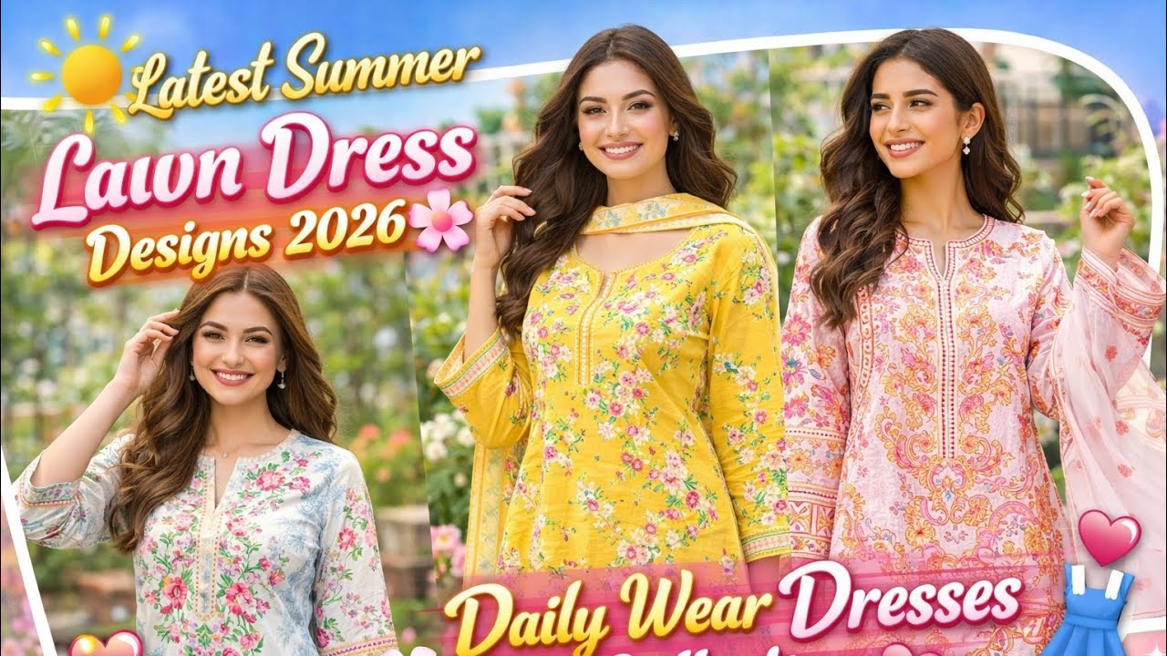 Latest Summer Casual Dress Designs 2026 🌸 | Daily Wear Dresses Collection 👗#lawndressdesigning 