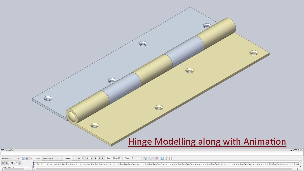 Hinge Modelling along with Animation--Solid Edge Tutorial