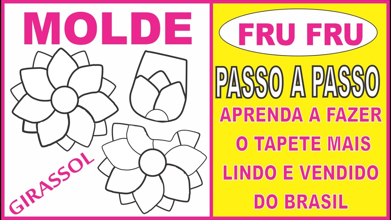 TAPETES FRUFRU  APREND A FAZER MOLDES RAPIDO E SIMPLES # AULA 10