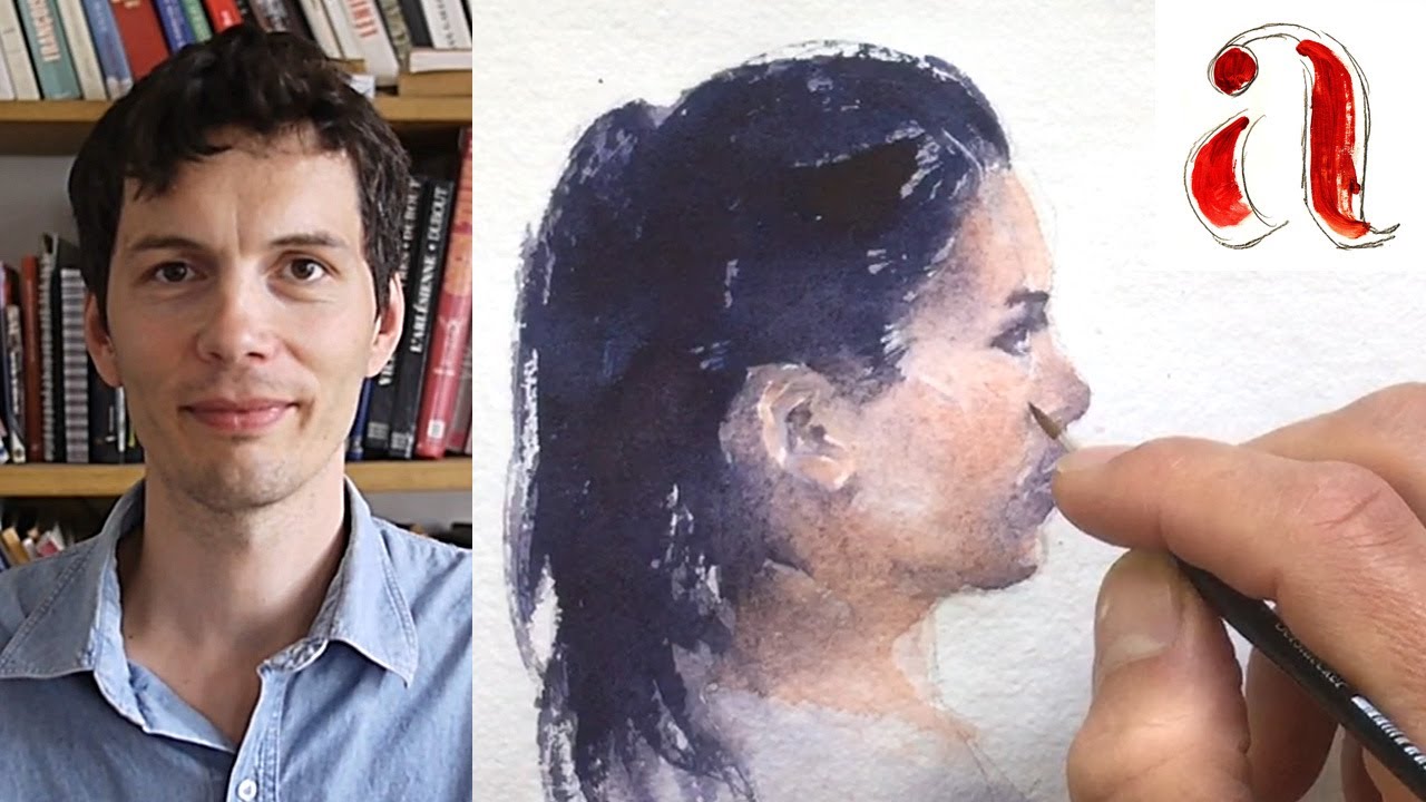 Série de portraits à l'aquarelle avec une palette restreinte