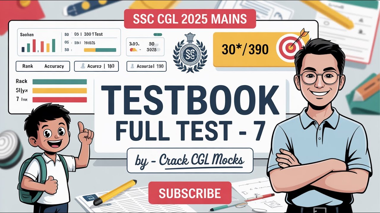 TESTBOOK Full Test - 7 SSC CGL 2025 MAINS | SSC CGL 2025 Mains Mock Test | #ssccgl2025