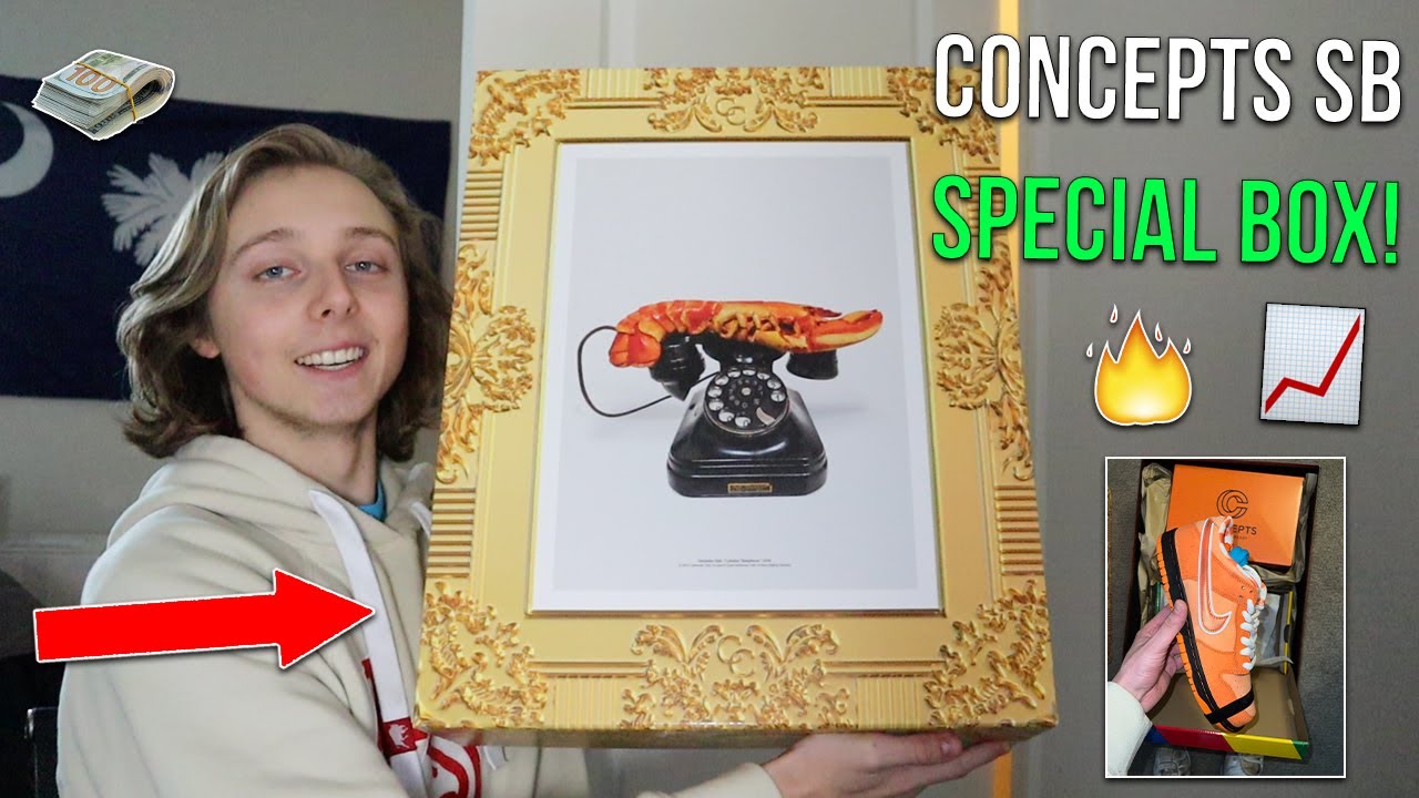 SUPER RARE! NIKE SB X CONCEPTS ORANGE LOBSTER 