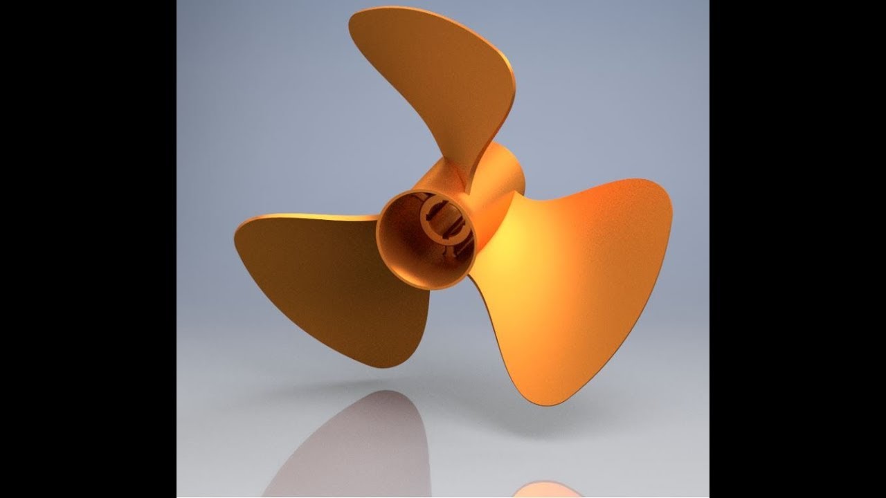 Inventor 2019 Solid 3D Modeling Tutorial 4 |  Propeller