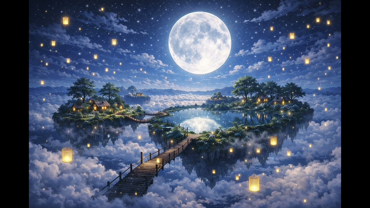 99% People Fall Asleep Watching This 🌙 Floating Island Lofi