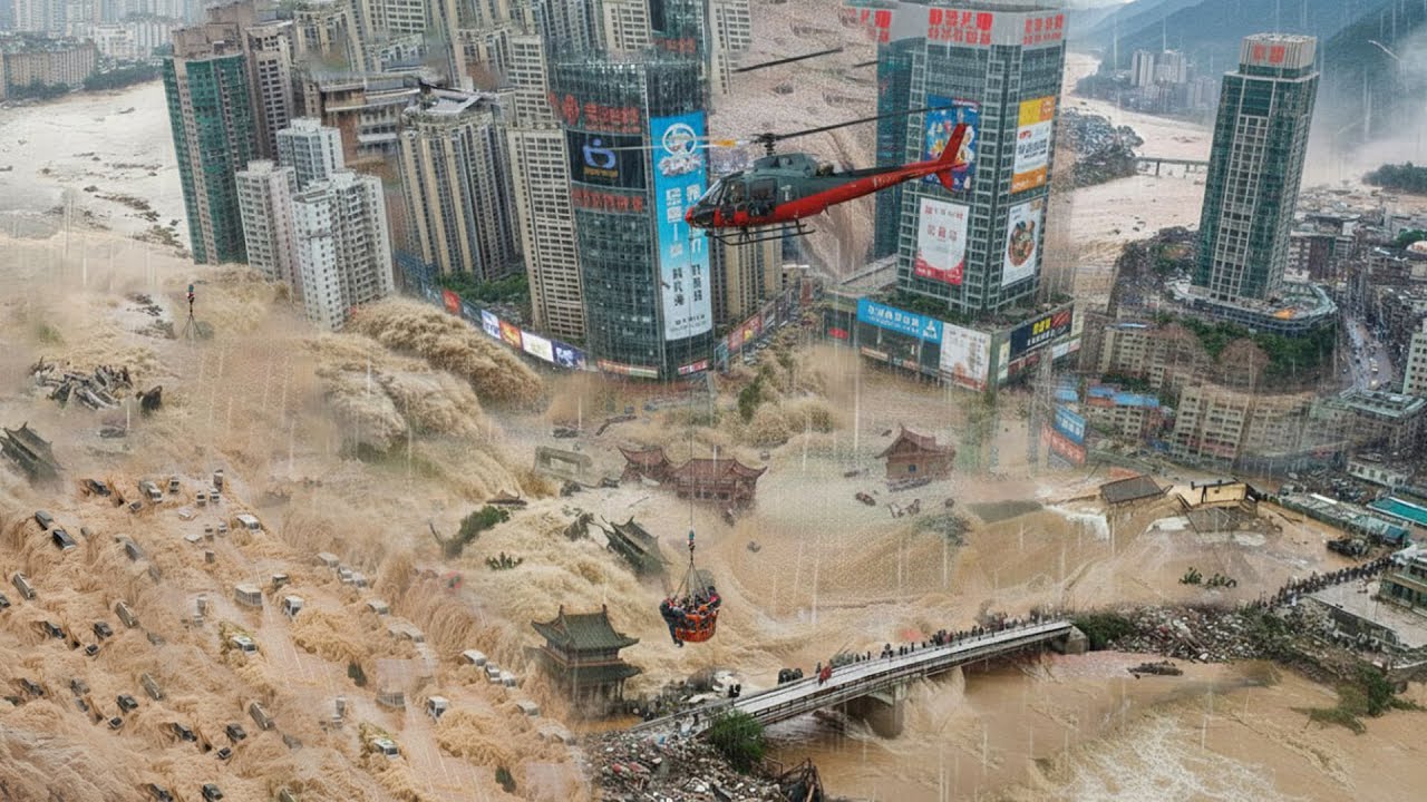China&rsquo;s Capital Beijing Drowns in Historic Floods Buildings Topple and Entire Neighborhoods Wash Out