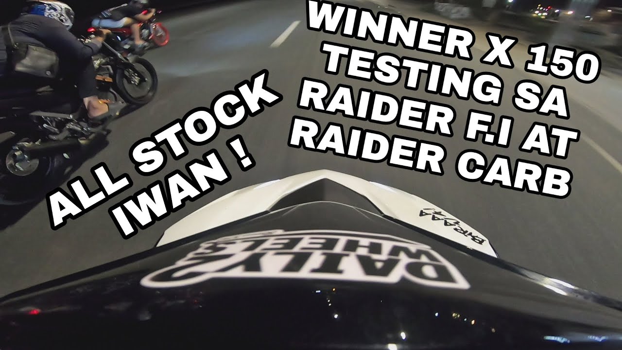 HONDA WINNER X 150 VS RAIDER FI AT RAIDER CARB | ALL STOCK | TOP SPEED