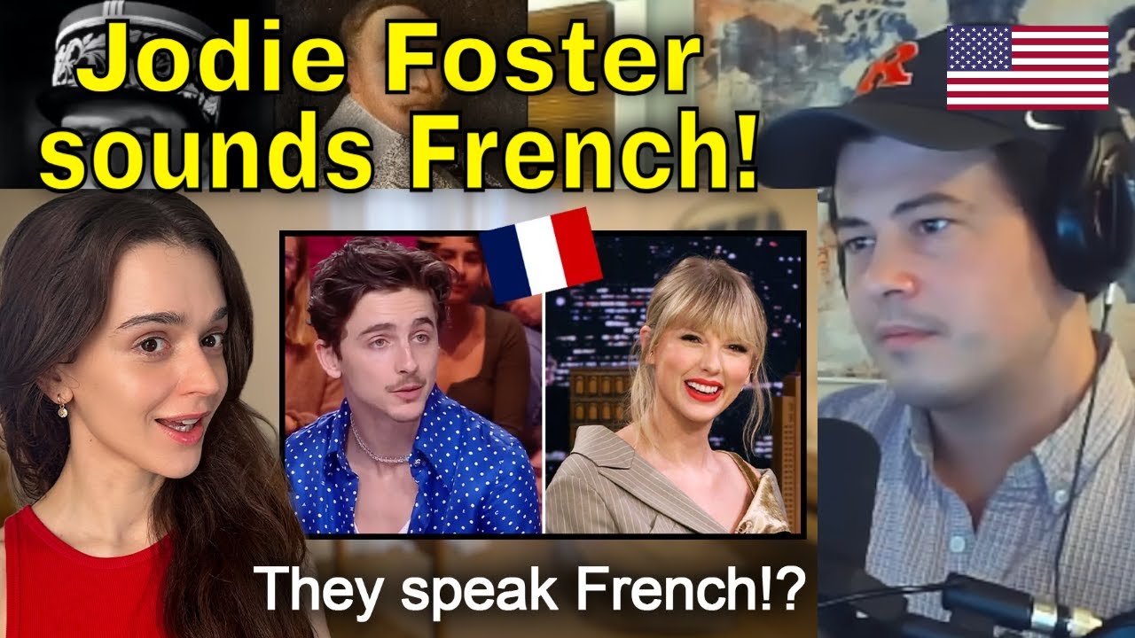 American Reacts French Girl Reacts to Celebrities Speaking French