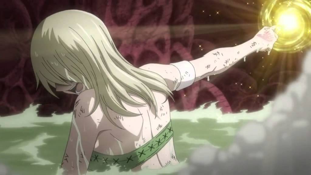 Fairy Tail - Lucy summons her third spirit.