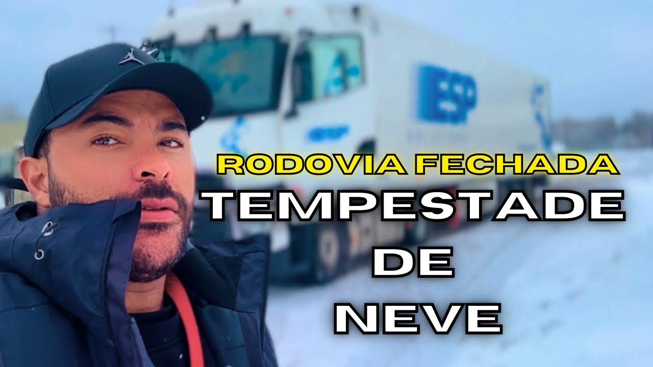 DIRIGINDO CAMINHÃO NA NEVE - CAMINHONEIRO NA EUROPA