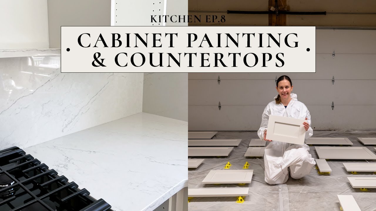 Quartz Install, Painting Our Cabinet Fronts, IKEA Countertop Cabinet Hack | Kitchen Reno Pt. 8