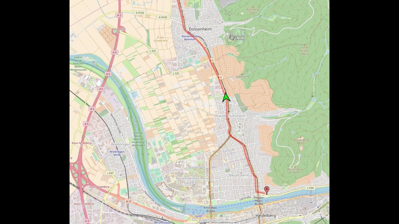 Ortsdurchfahrt in Heidelberg/HD: Neuenheim-Handschuhsheim-Dossenheim