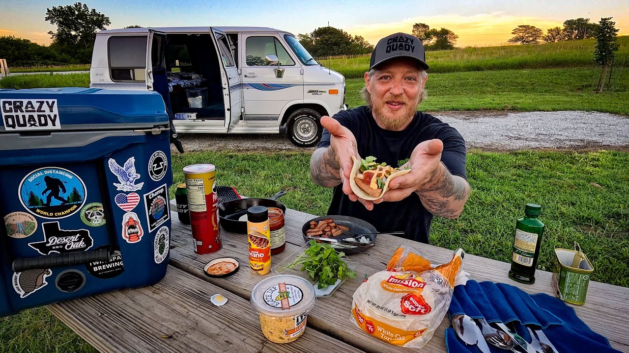 Solo Van Camping - Cliffside Carvings & Spicy Spam Tacos