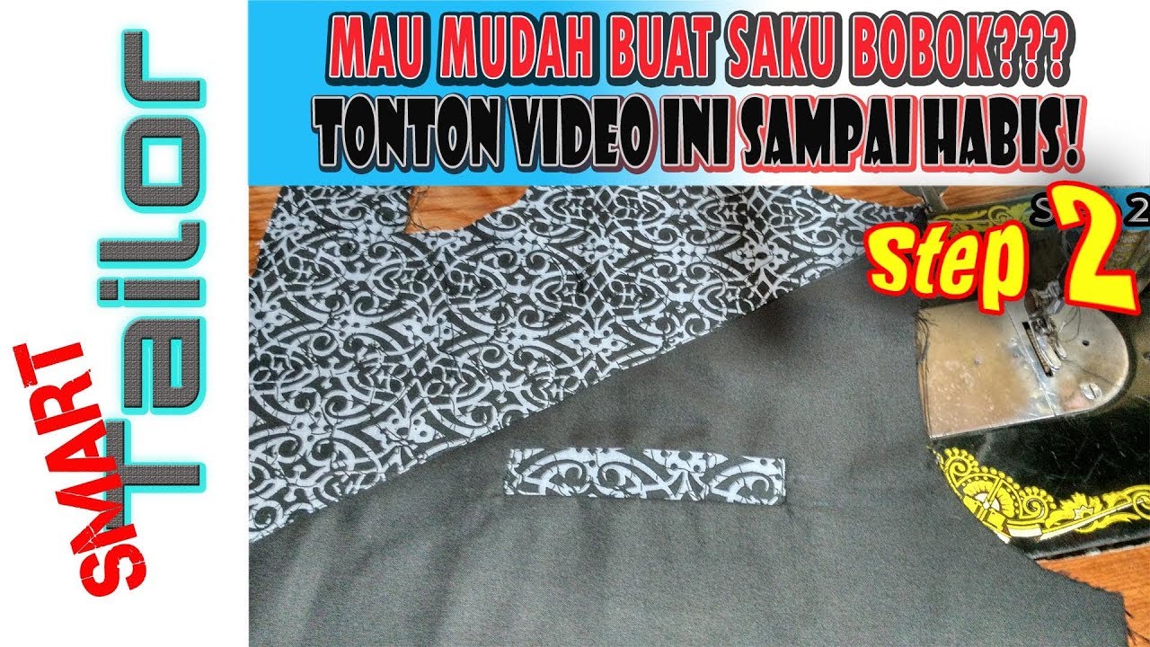 MENJAHIT BAJU KEMEJA Step 2 Saku bobok || Smart Tailor