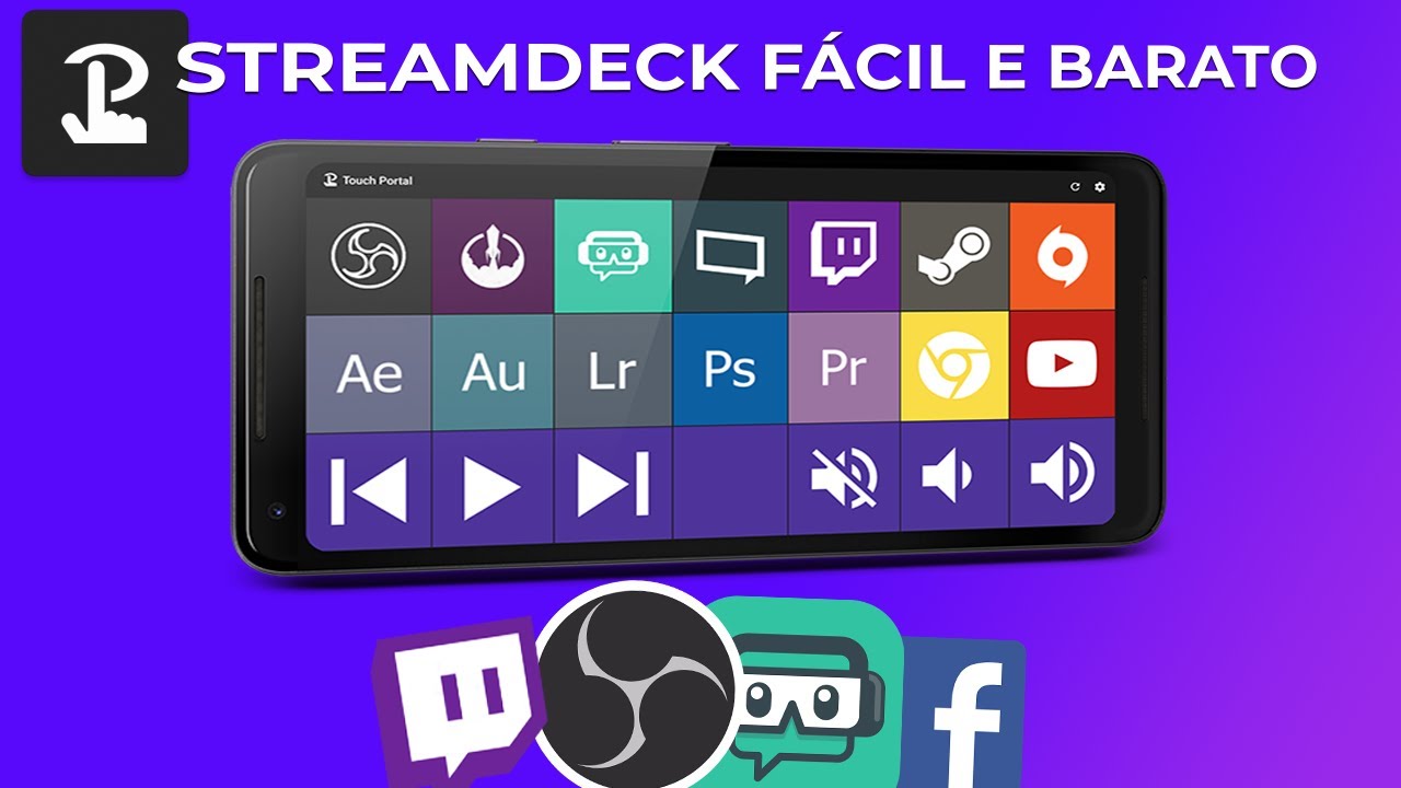 STREAMDECK usando o CELULAR! GUIA RÁPIDO DO TOUCH PORTAL!