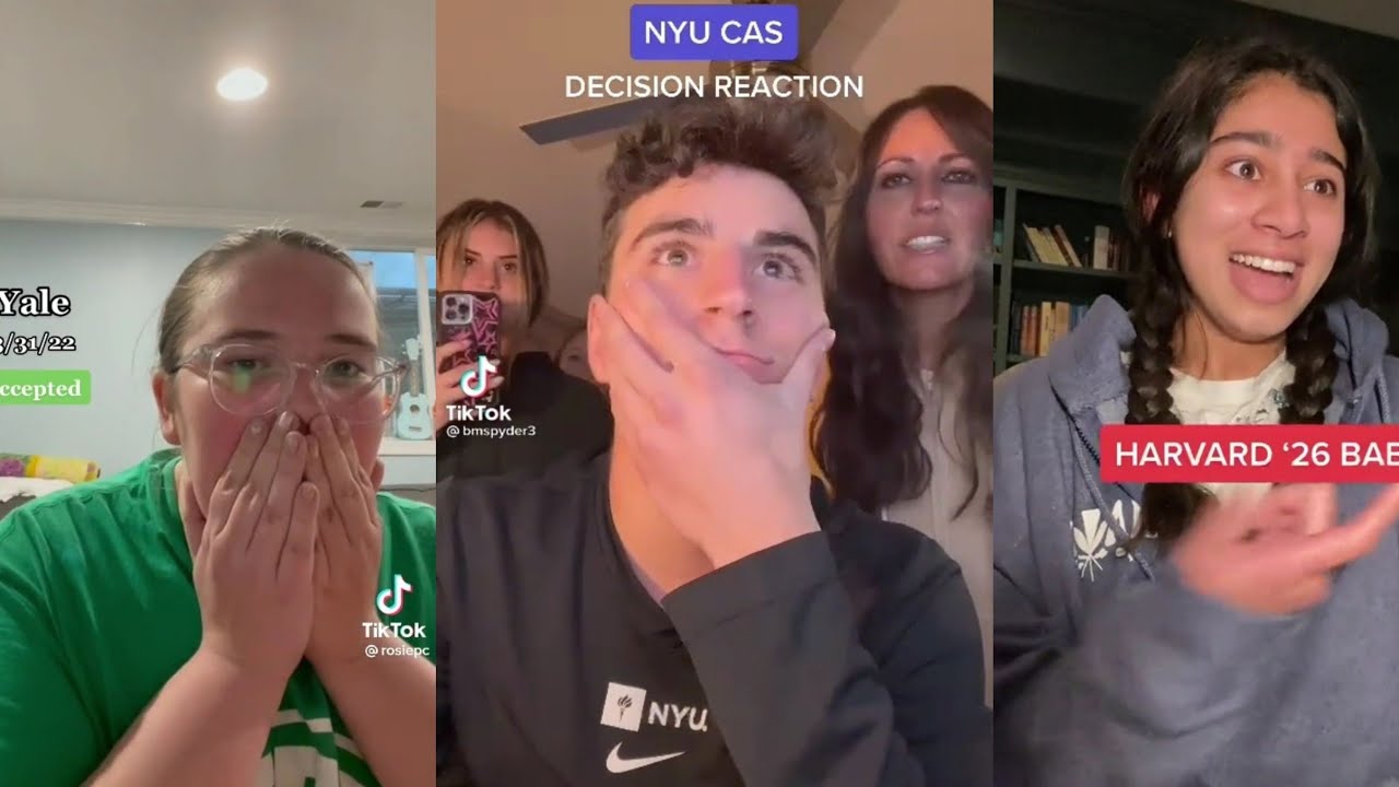 College Decision Reaction 2022 (Harvard, Yale, NYU, Tufts, MIT, USC, etc,.) | Tiktok