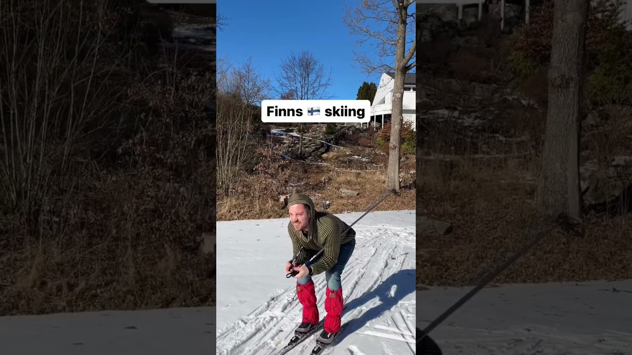 Skiing 😂 #norway #shorts #skiing