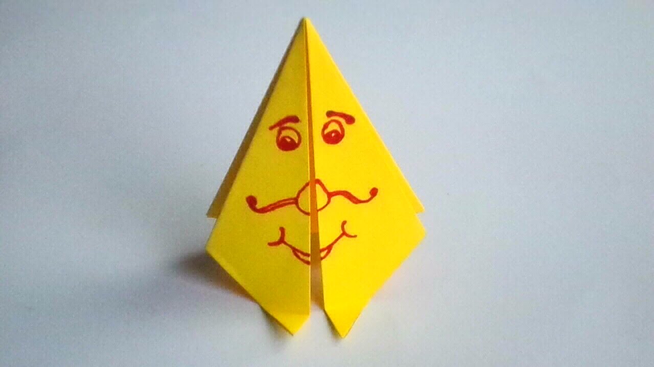 Оригами гном ходунок // Origami dwarf walking