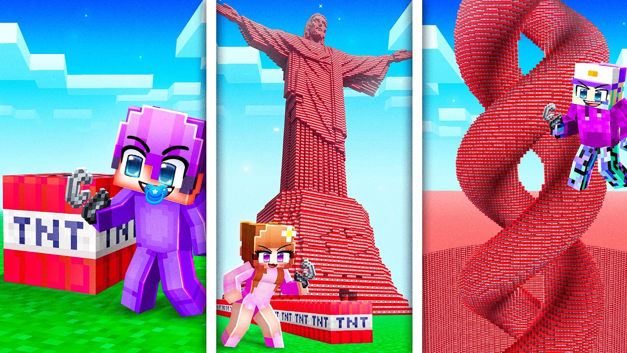 Blowing Up Every SECRET Minecraft TnT in One Video&hellip;