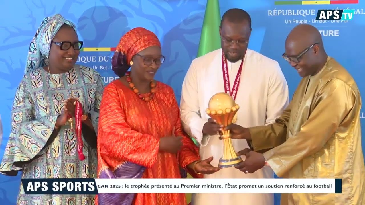 CAN 2025 : le trophée présenté au Premier ministre, l’État promet un soutien renforcé au football