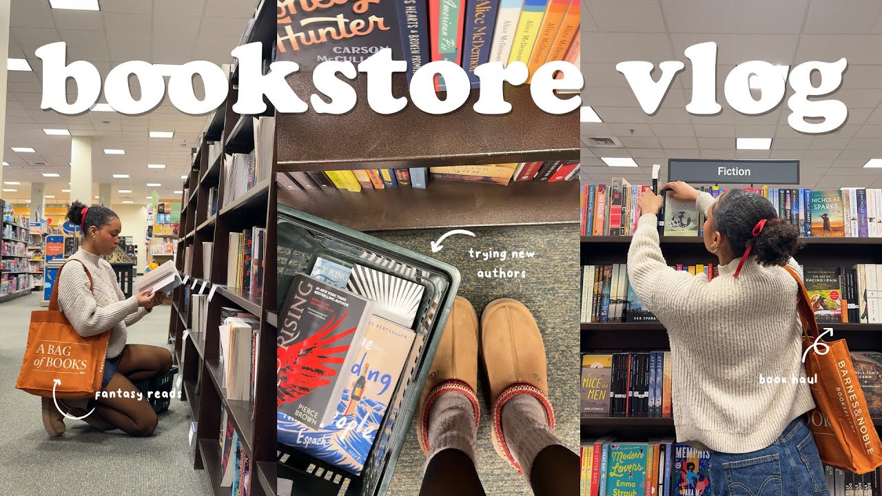 *cozy* bookstore vlog 📚☀️☕️ spend the day book shopping at barnes & noble with me + a big book haul!