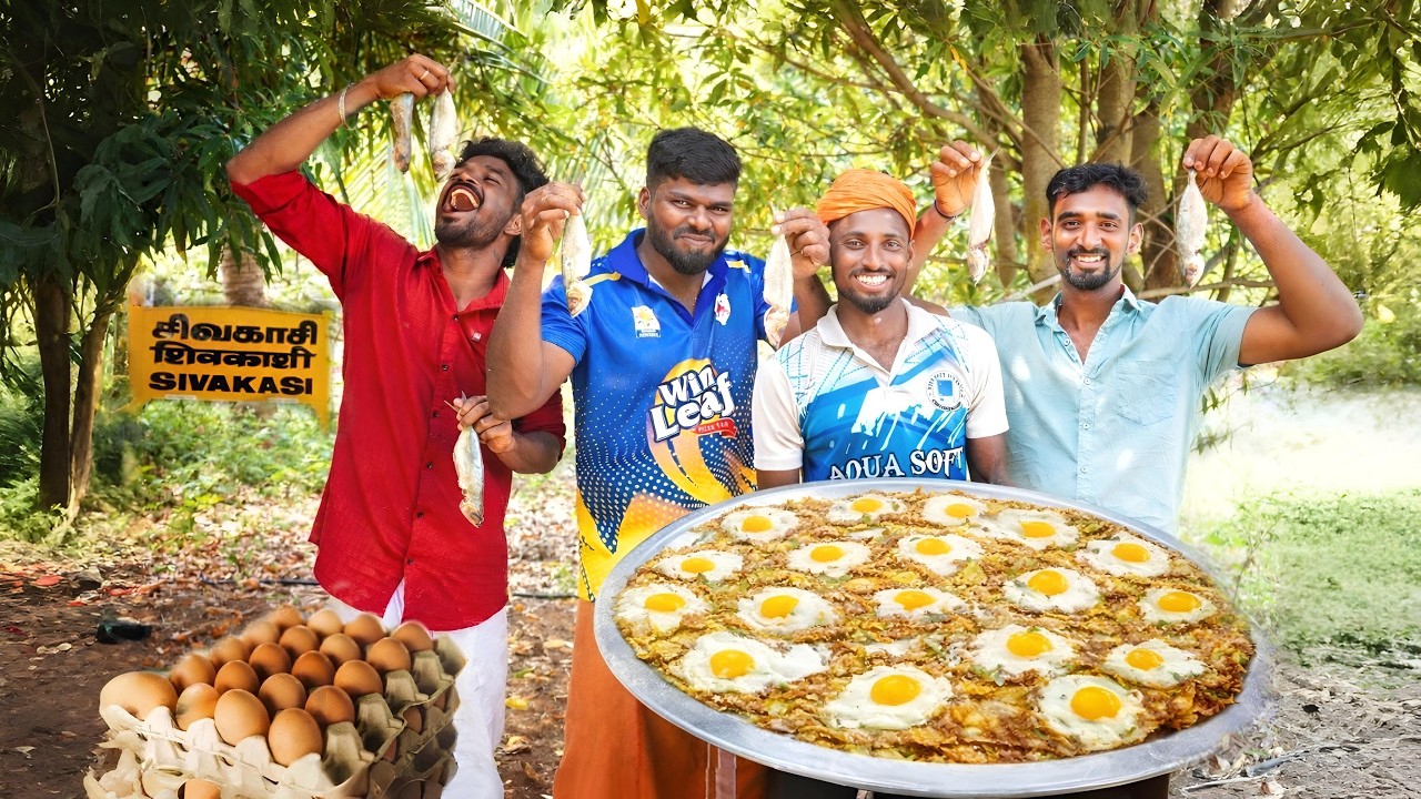 FISH OMELET [fish eggs] Tamil traditional Sivakasi boys # Cook With Buddies.....
